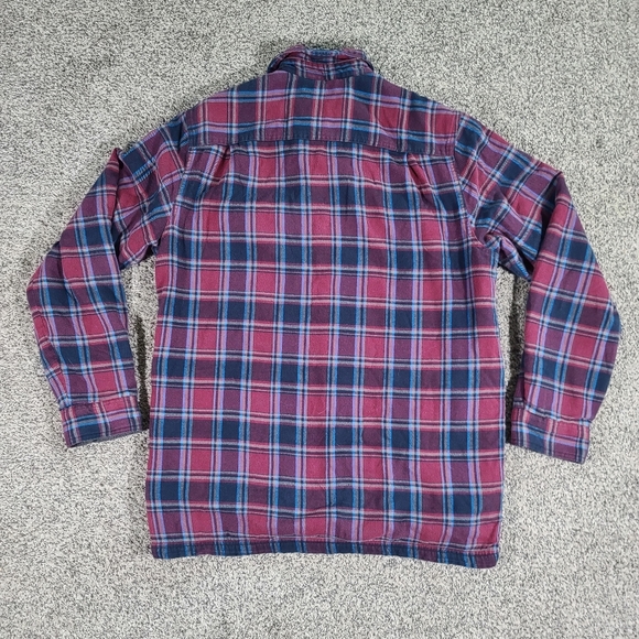 L.L. Bean Fleece Lined Flannel Shirt Traditional Fit Mens Size Small 298189 - Picture 2 of 5